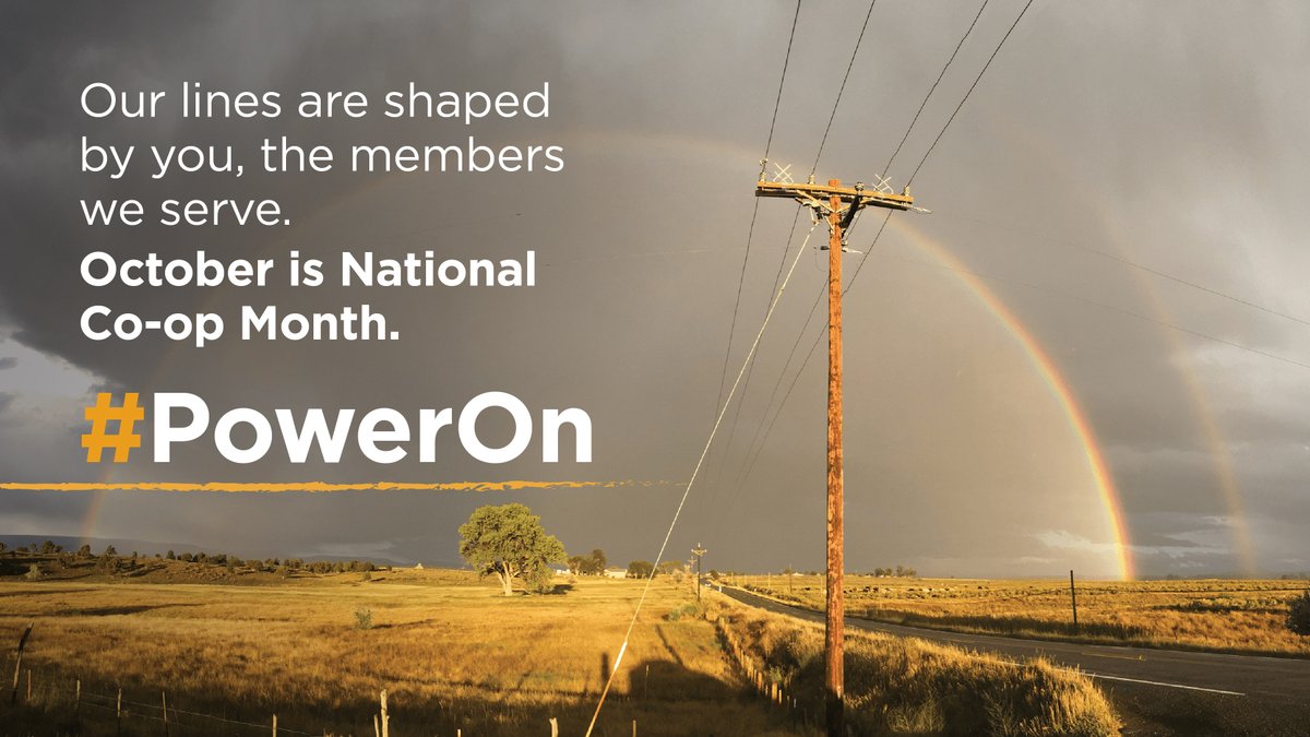 October is National #CoopMonth! As a co-op, we are shaped and led by the local communities we serve. That's the cooperative difference! #PowerOn