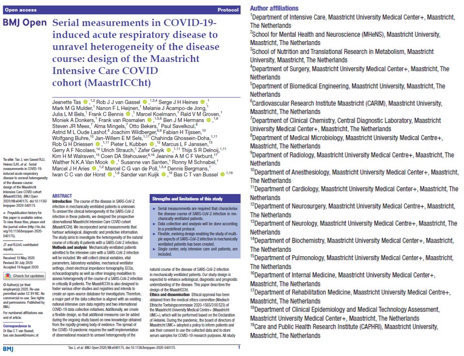 MUMC+ research collaboration designed against COVID-19       bmjopen.bmj.com/content/10/9/e…