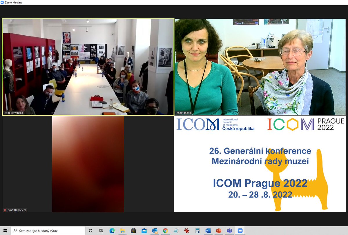 Martina Lehmannová presented the preparations and details of the program of #ICOMPrague2022 at plennary session of ICOM Slovakia and Jana Součková presented there the General Assembly of the Blue Shield in Prague in 2021. So much will be happening in #Prague 😍