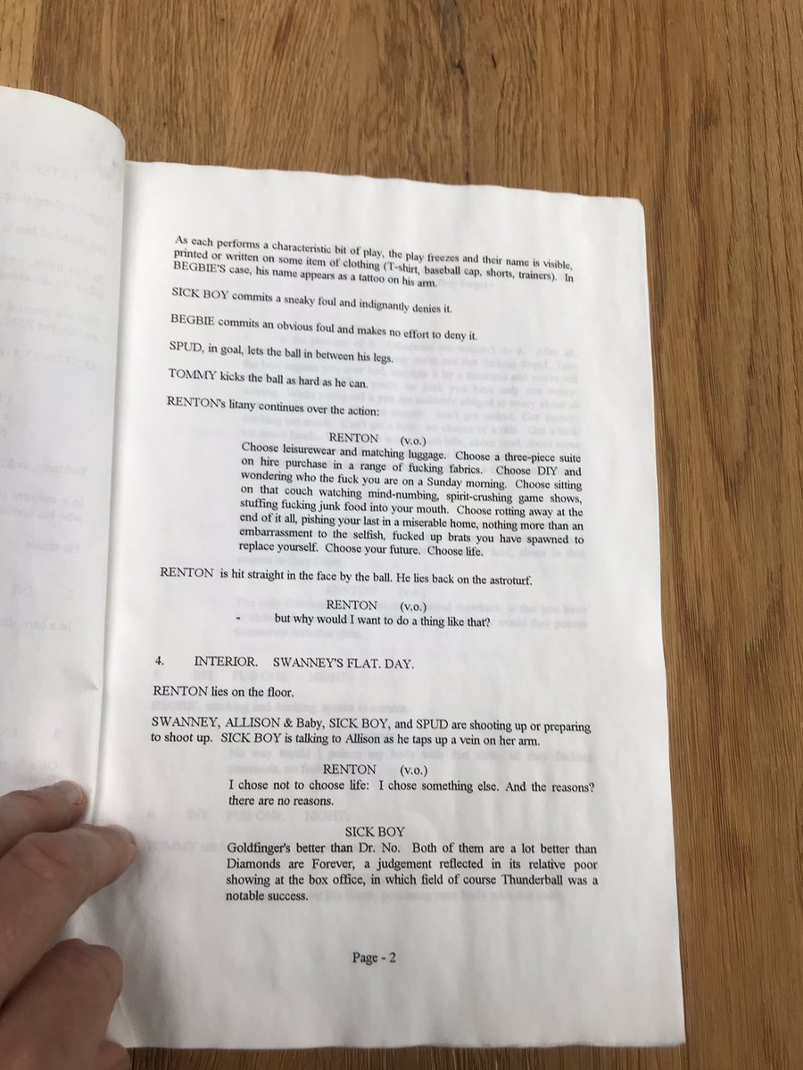 JayAGlennie's tweet photo. The great @saulmetzstein gave me some Trainspotting goodies today, which will feature in our forthcoming @CoattailBooks 25th making of anniversary edition #scripts with the new addition of Renton’s voice over #schedules #callsheets 
https://t.co/mA4DXW6Pw1 https://t.co/g7eqo8JJxd