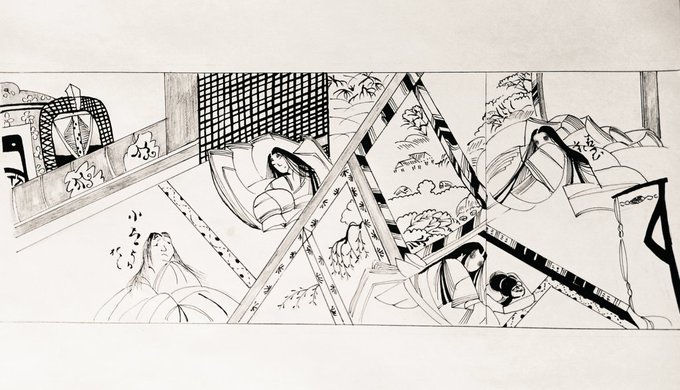 hw i did for one class :o remaking one emaki/handscroll 