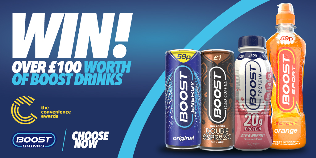 CStoreTweets's tweet photo. Fancy winning 10 cases of Boost Drinks?! Simply RT this post and be in with a chance of winning over £100 worth of stock from the brand exclusive to independent retailers! #ad @BoostDrinksNews #TheConvenienceConference #BoostDrinks #ChooseNow T&amp;Cs here: https://t.co/BSh44k5RRg https://t.co/LUqqxR8DNv