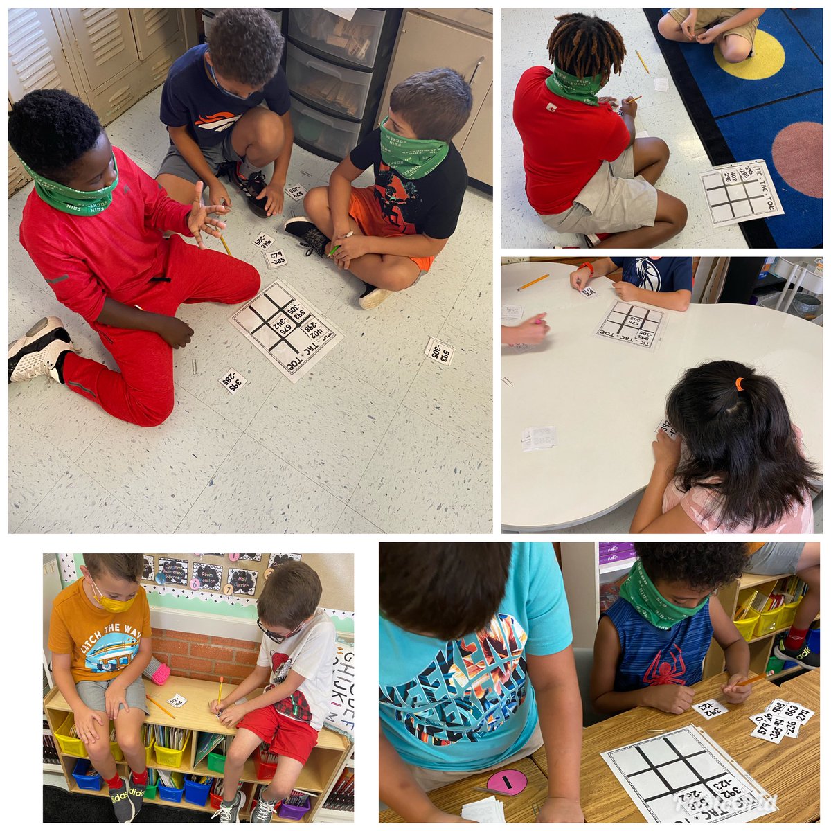 MsLParsons88's tweet photo. Practicing our subtraction with regrouping skills! Pairing it with tic-tac-toe makes even review fun!! #iamwfisd #room2crew #mathsolvesproblems #makelearningfun @fainrockets @WFISDschools https://t.co/fMUeXYVoM7