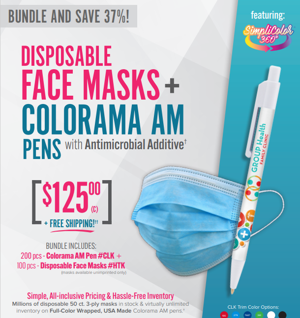 MorrisPromoSpec's tweet photo. bundle deal #morrispromo #masksmatter #pens #bundledeals #fullcolorimprint https://t.co/SUpcD08OoQ