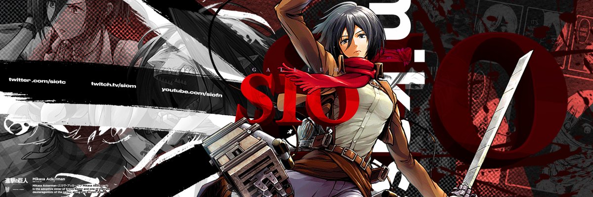 dennarts's tweet photo. Mikasa ⚔️ - Twitter Header for @siotc x @TeamGallium #TEAMGLM #the31

All support is appreciated 🖤❤️🖤❤️ https://t.co/x5FQbN47Ke