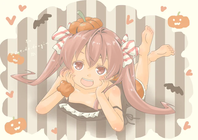 「今年はどんなお菓子くれるのー??ん?イタズラの方がいいの??よーしっ♪」
ハロウィンでウキウキなリベ(*'ω`*)

#艦これ版深夜の真剣お絵描き60分一本勝負
#艦これ版真剣お絵描き60分一本勝負_20201002 