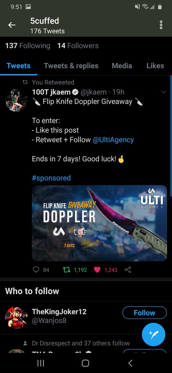 5cuffed's tweet photo. @jkaem @ultiagency Good luck everyone https://t.co/mpad2vsr5j