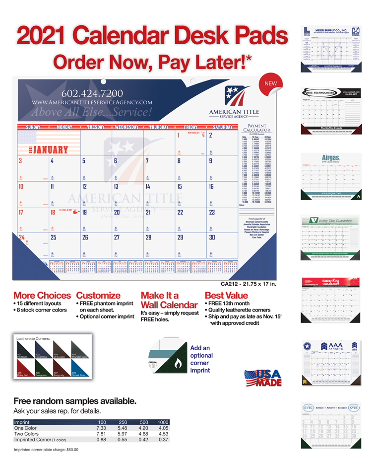 ProProLogo's tweet image. #2021 is right around the corner! Let us know if #calendar orders are on your list of must haves #ProProLogo @BrettCarlson751