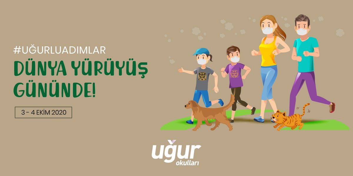#UğurluAdımlar bu kez Dünya Yürüyüş Günü'nde atılacak; öğrenci, veli ve öğretmenlerimiz sağlıklı yaşam farkındalığı oluşturacak. Yürüyüşte aynı zamanda, sokak hayvanları beslenerek Hayvanları Koruma Günü'ne vurgu yapılacak! 🏃🐱🐕

#UğurluOlmak