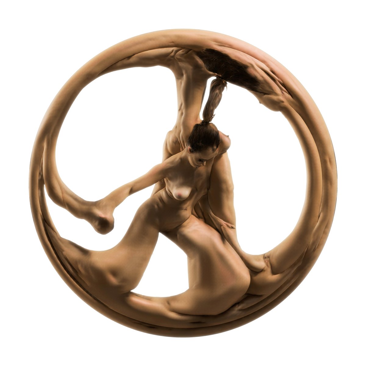 Hyperbolic Composition II.
Available at @SuperRare_co 
superrare.co/artwork-v2/hyp…

Second of the series, ca 2019. Exploratory work with figures and netural networks.