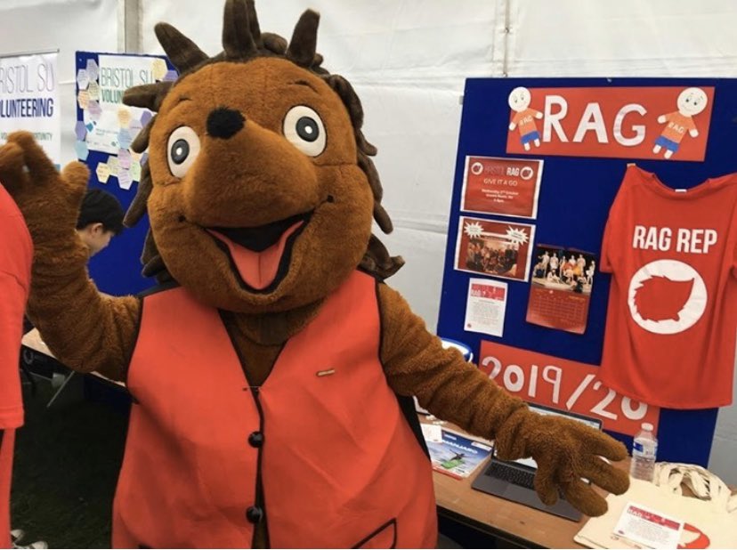 Come along to the SU Welcome Fair Wednesday 7th of October and say hello to Bristol RAG! Visit our virtual "stall" to chat to our committee, find out what we do and how you can get involved. 
From travelling across Europe to the RAG naked calendar, Bristol RAG has lots to offer!
