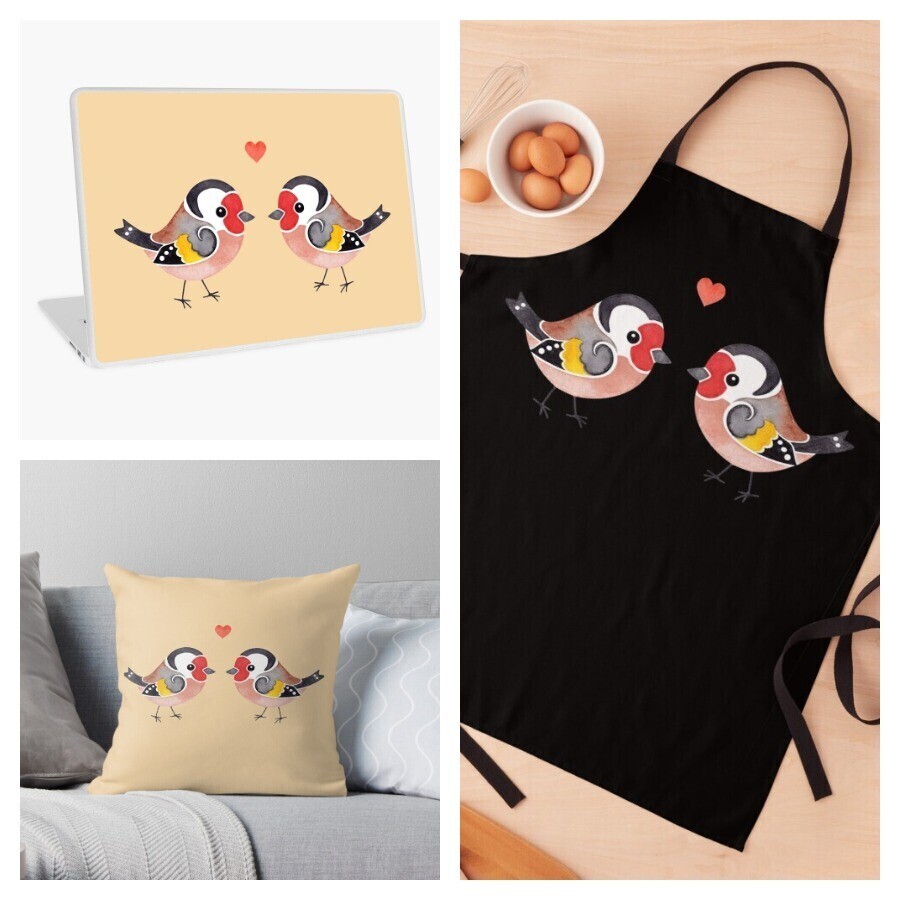 Luckiduck3's tweet photo. Spotlight on my Goldfinches today.

#Luckiduck #birdart #redbubble #redbubbleartist #goldfinch #gardenbirds #cutebirds #love #romance #bird 

https://t.co/DuThReu0WN https://t.co/QgC9Os9zKr