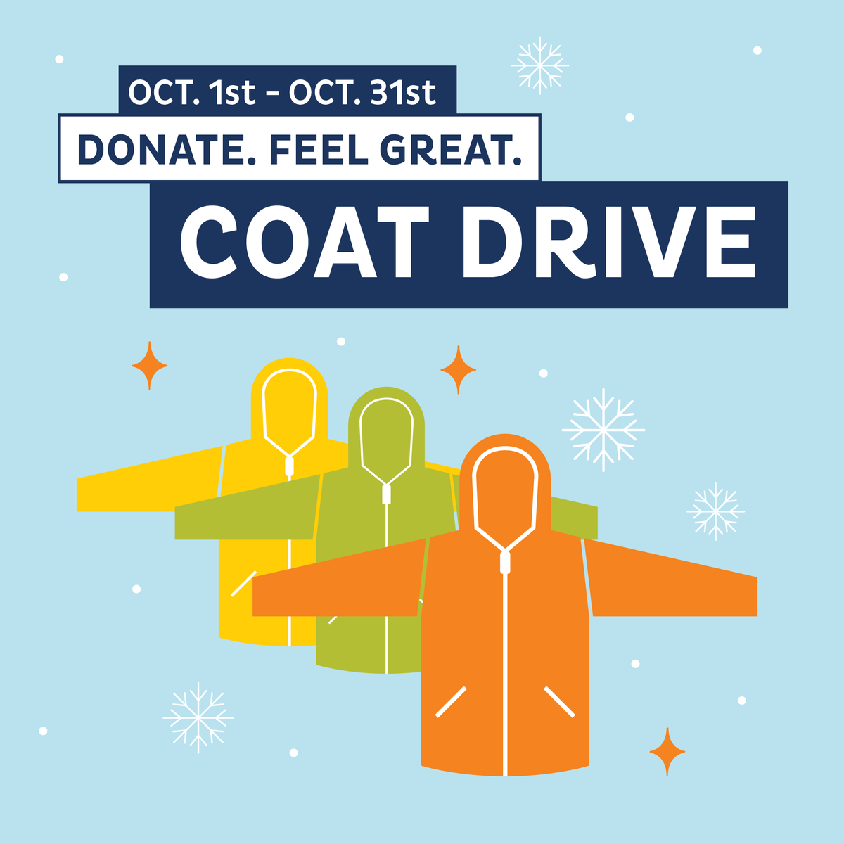 Get in the giving season this October by donating your gently used winter coats and receive a $20 gift card towards your next coat purchase! 

All coats will be donated to Foster Closet of Michigan. 
Visit fosterclosetofmichigan.org for more information.

#wintertime