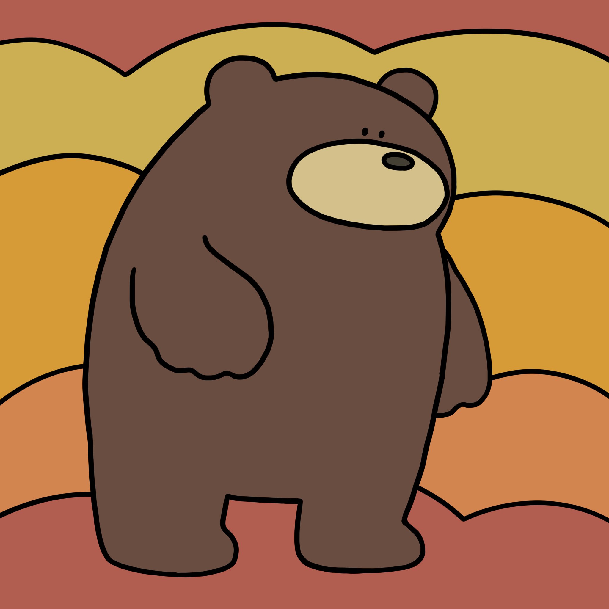 テツロウ Twitterren 秋のくまさん 深まっていく秋 冬眠の時期が近づくくまさん 熊 くま ベア 動物 アニマル 秋 イラスト T Co R8saabkn8m Twitter