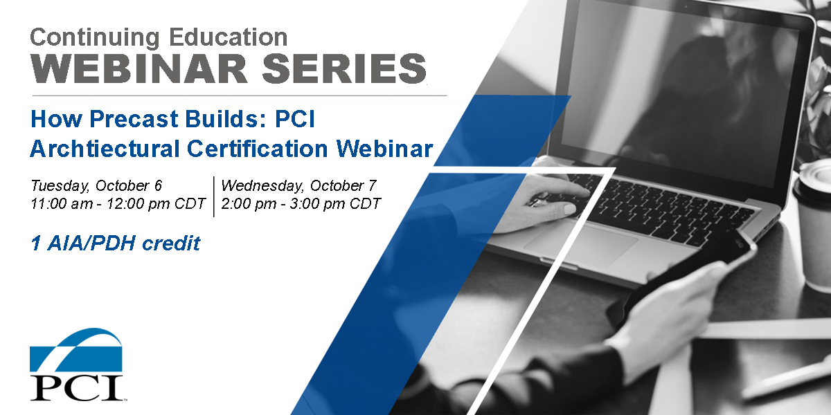 WellsConcrete's tweet photo. Obtain a deeper understanding of the new categories for PCI's Architectural Certification program with this free webinar. Register now: https://t.co/9fLlEH7z9B @PCIprecast #ContinuingEducation #Certification #precast #concrete #LearnPrecast https://t.co/kxoPjHbeZI