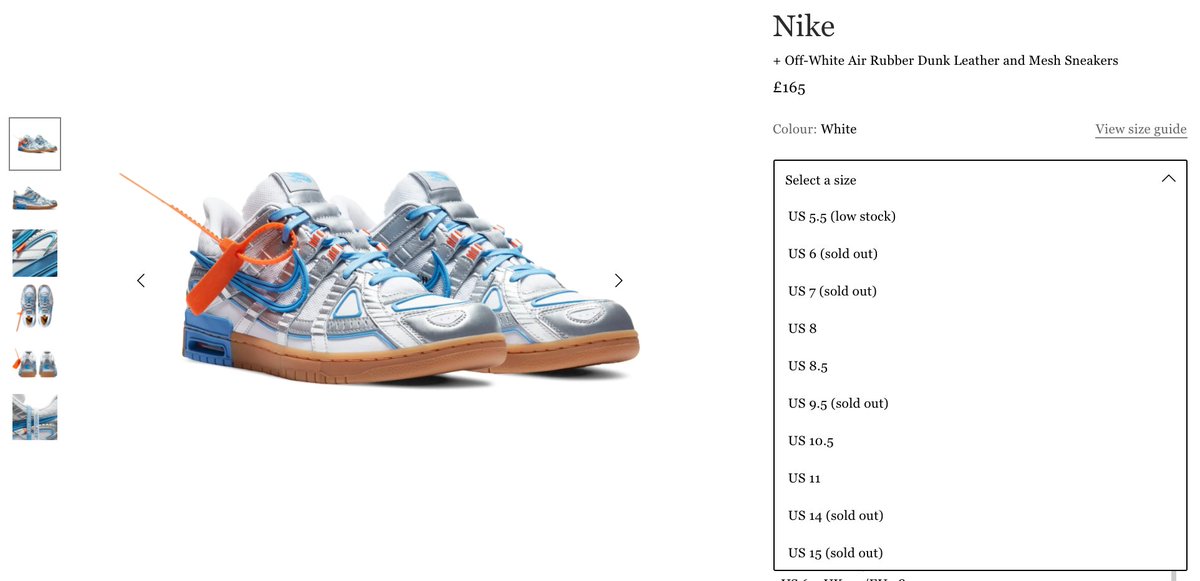 mr porter nike x off white