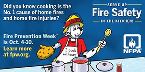 prins_insurance's tweet photo. Fire Prevention Week 2020 is October 4th-10th. Visit the National Fire Protection Association for safety tips on this years theme "Serve Up Fire Safety in the Kitchen".  And always remember to have an escape plan in case of a fire!  @theNFPA #FirePreventionWeek #teamprins https://t.co/JTSGvC6SOc