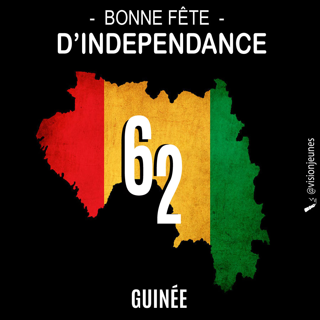 Bonne fête d'indépendance à la #Guinée et a tous les fils et filles de Guinée.
#Guinée62 #visionjeunes