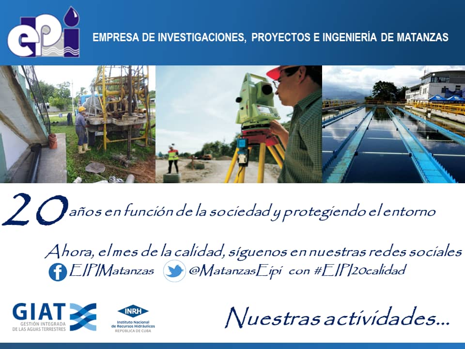 MatanzasEipi's tweet photo. #EIPI20calidad
En el mes de la calidad de 2020 te invitamos a seguir las actividades de @MatanzasEipi en las redes sociales. Ahora con #EIPI hacia el #20Aniversario
#SIGconsolidado
#Administracion4.0
#ISOcalidad #ISOambiente #ISOsst
#innovación https://t.co/dVCULsocxb