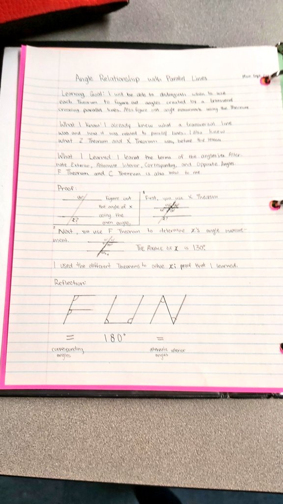 odmorden's tweet photo. Kids finished up the left side of their math journals today to consolidate their learning about angles. Such creative reflections, making it evident that they have been thinking deeply about their learning. #mathisfun #Math #Creative #mathjournal https://t.co/LC6bNvsqTr