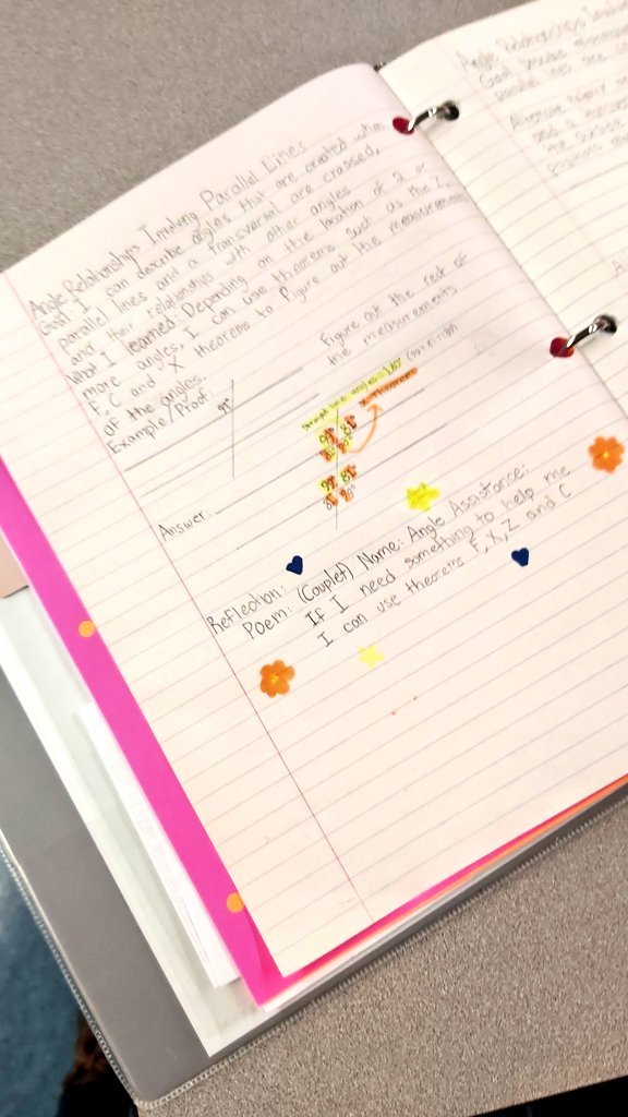 odmorden's tweet photo. Kids finished up the left side of their math journals today to consolidate their learning about angles. Such creative reflections, making it evident that they have been thinking deeply about their learning. #mathisfun #Math #Creative #mathjournal https://t.co/LC6bNvsqTr