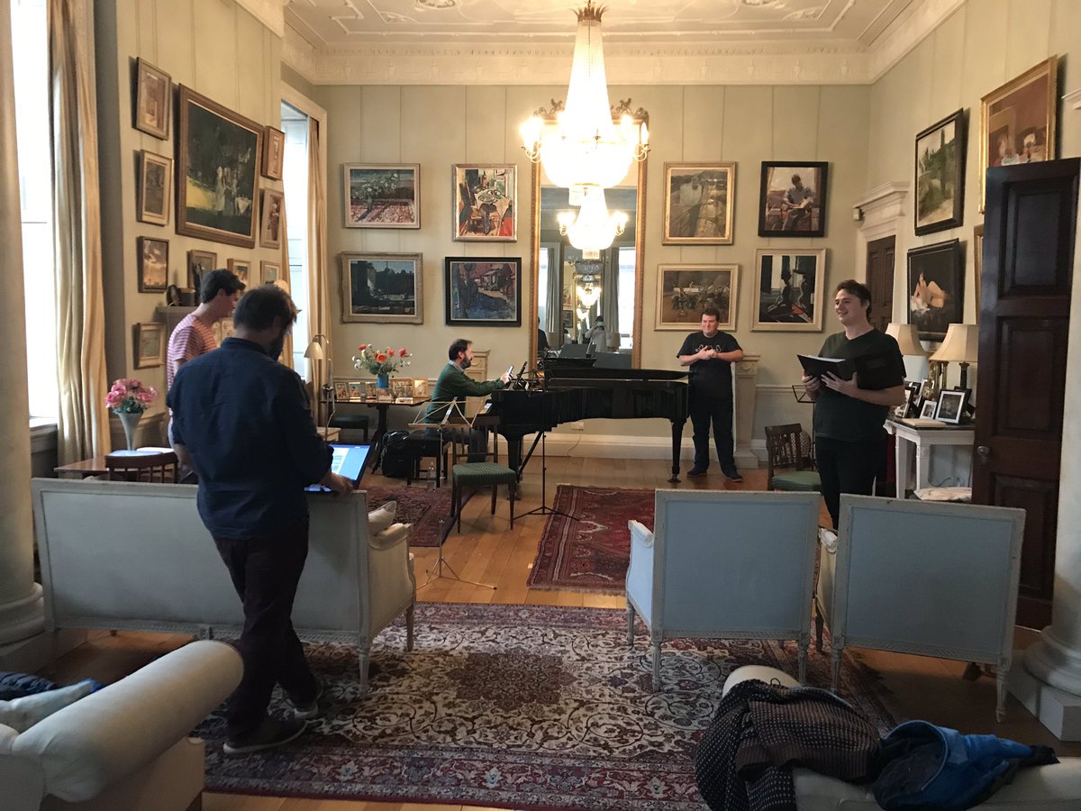 Schubert &amp; Co. are back, and we are happy about it!! Rehearsing today for our two concerts @VinehallSchool tomorrow. Here are the lads, dusting off the chords and sounding fab!