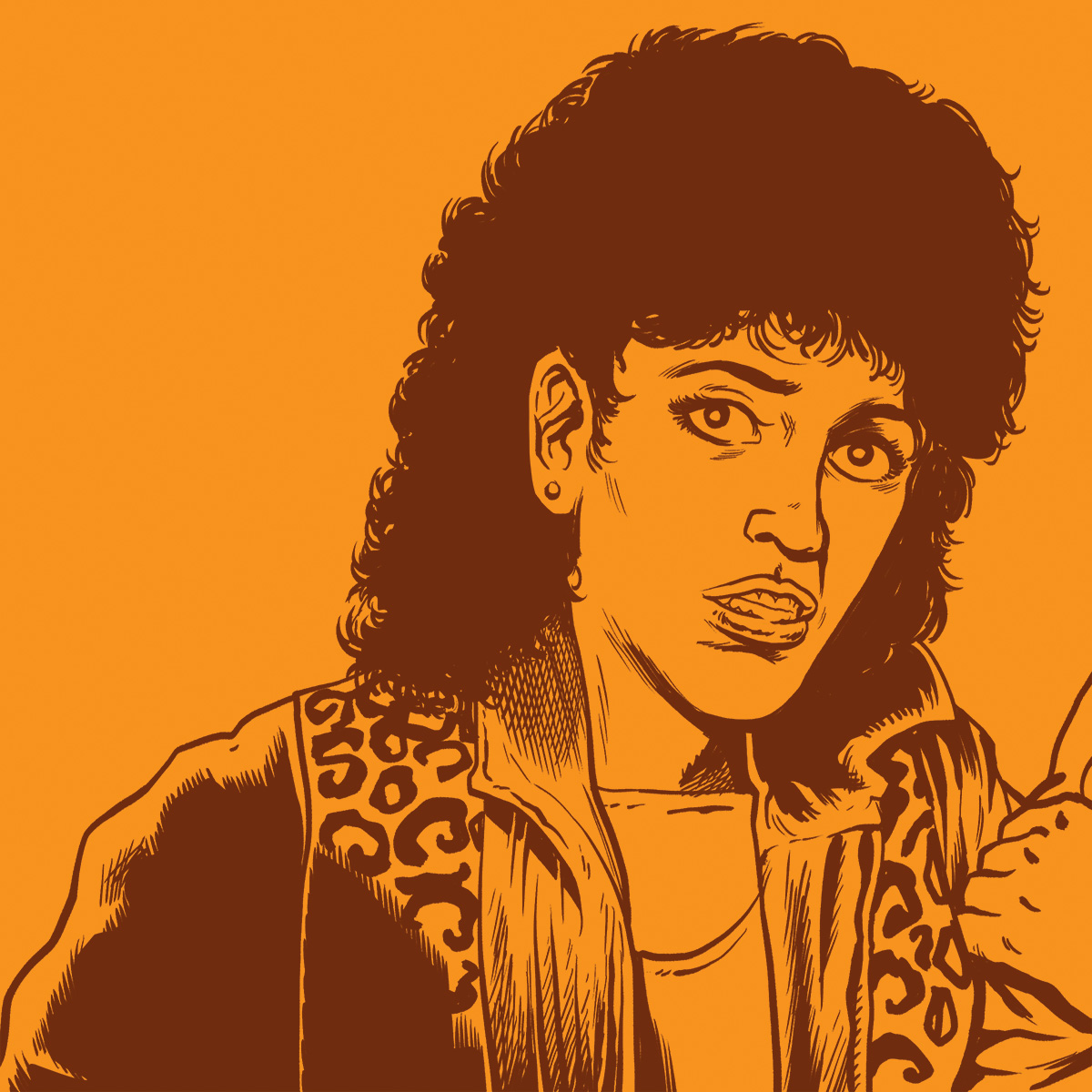 brentschoonover's tweet photo. Day two of #octoberartchallenge is actress Ola Ray from the music video, THRILLER. This lady survived werewolves, zombies, a creepy old house, Vincent Price and Michael Jackson all in like thirteen minutes. GOAT.   #Thriller #VincentPrice https://t.co/MMAW1yadPc