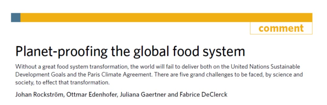 Day 7 of the #PaperADayChallenge by <a href="/jrockstrom/">Johan Rockström</a> et al. <a href="/NatureFoodJnl/">Nature Food</a>. "Gone are the days when it was enough to ‘think global and act local’. All our actions aggregate and are interconnected with the global commons and the Earth system." nature.com/articles/s4301… #SDGs #FoodSystems