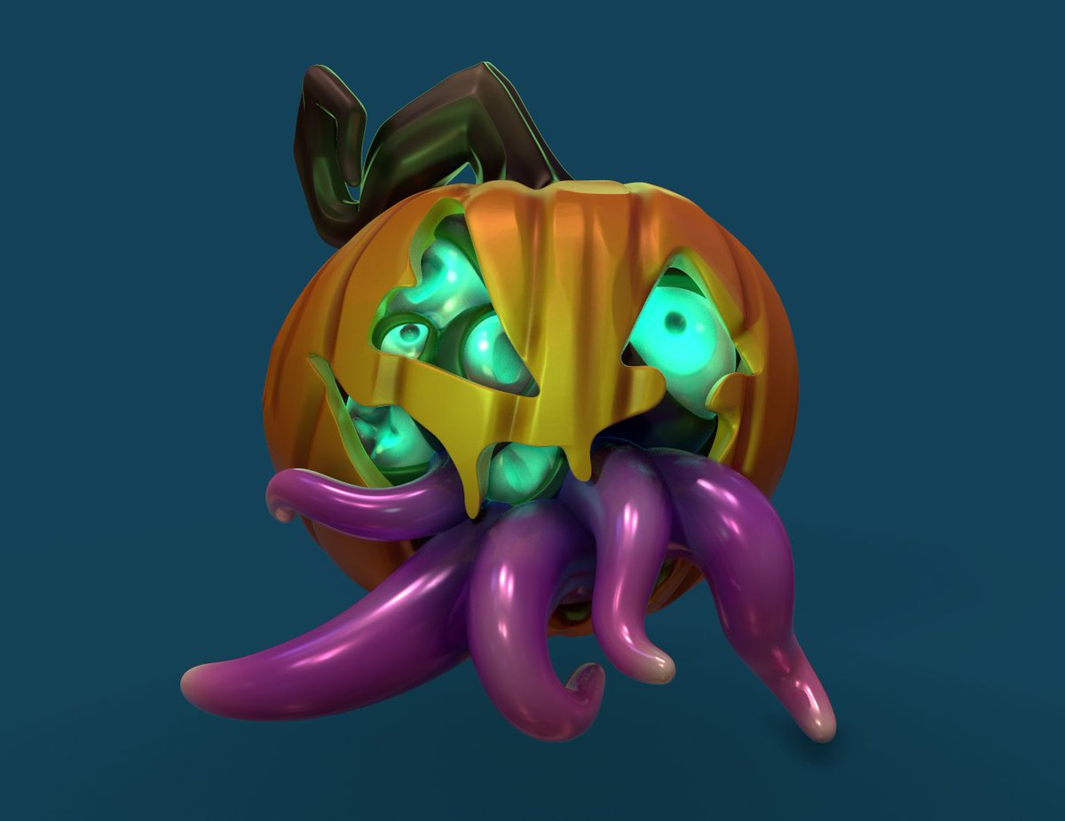 Arkhelaos3D's tweet photo. My first day's work on @Follygon's Sculptober. The theme is Chomp which I kinda went loose with but you know, I wanna sculpt more creepy stuff. Dunno if I will keep up because I put too much time into this, lol #3dart #sculptober2020 #sculptober #art #Halloween https://t.co/21KPu9x35T
