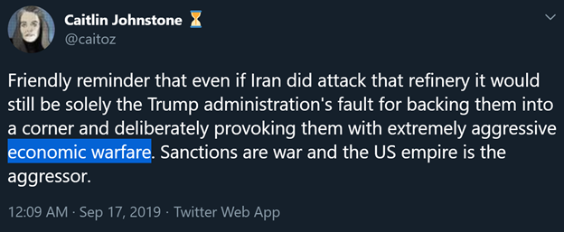 THREAD1)While Caitlin Johnstone ( @caitoz) describes herself as a “journalist,” some research shows she parrots the talking points of  #Iran’s regime & is quite fond of dictators.Let's dig in.