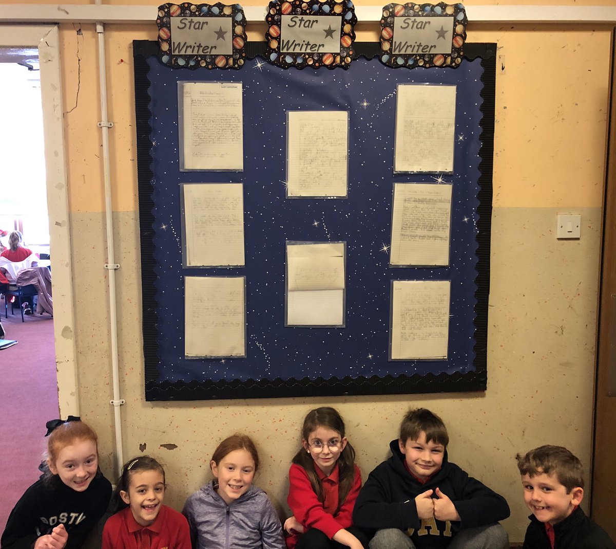 Room 7 have been working very hard on their imaginative writing ✨✏️. Here are our Star Writers from this week and last week who have had their wonderful stories presented on the wall. Well done! ⭐️