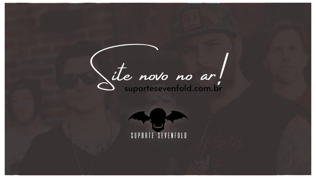 suportsevenfold's tweet photo. É com muito orgulho que anunciamos que: NOSSO SITE ESTÁ NO AR E DE CARA NOVA! Estamos felizes de poder contar com vocês nessa nova fase e convidamos todos a visitar para ficar por dentro de todas as novidades ligadas ao Avenged Sevenfold! ACESSE: https://t.co/a8a0tpglDL https://t.co/ZHzdxMqtCi