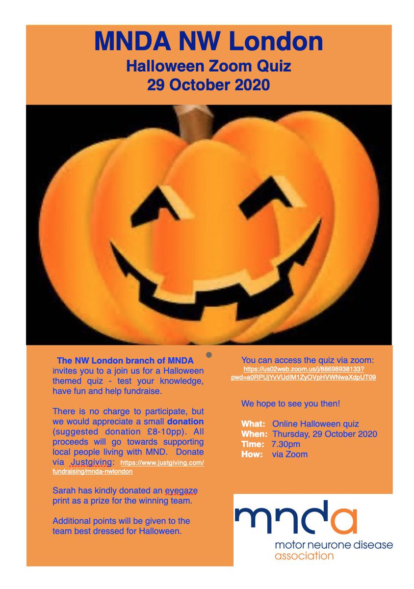 Please join our Halloween quiz! #MND #ALS
