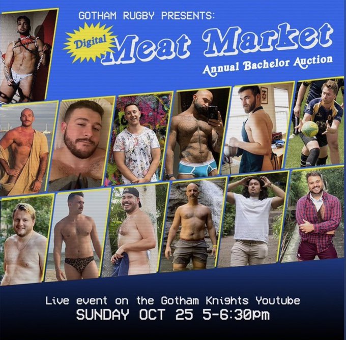 Gotham rugby is holding its annual meat market bachelor auction, this year the bidding will be virtual