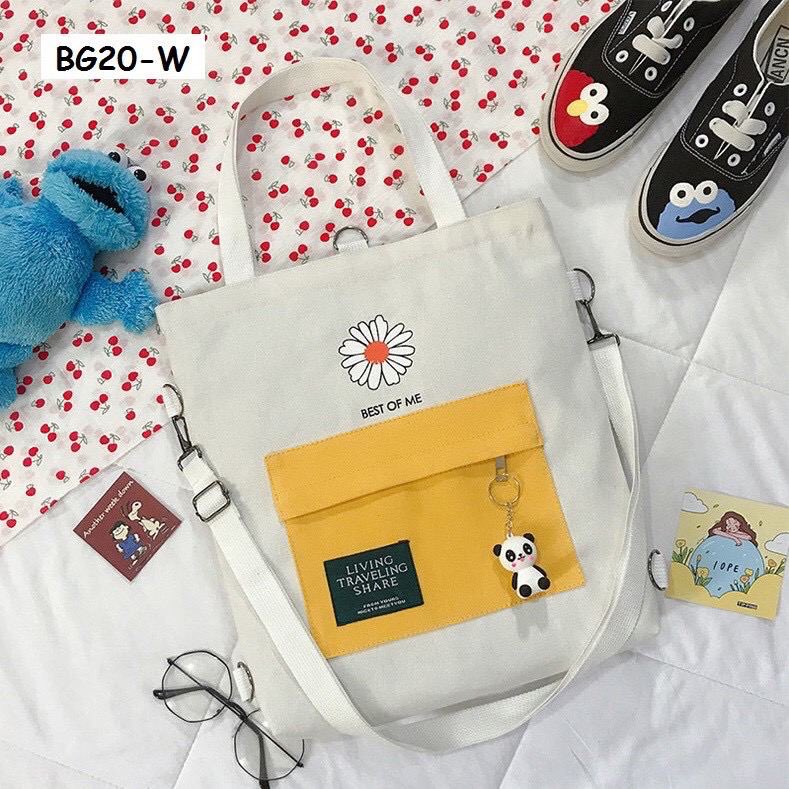 Best Daisie Totebag RM29___ READY STOCK  POSTAGE : SM RM8 / SS RM11___Product Info:- Casual and easy match design- Canvas material- Able to fit in A4 size books- Size: 35cm (H) x 33cm (L) x 6cm (W)Package include:1* canvas bag1* removable strap