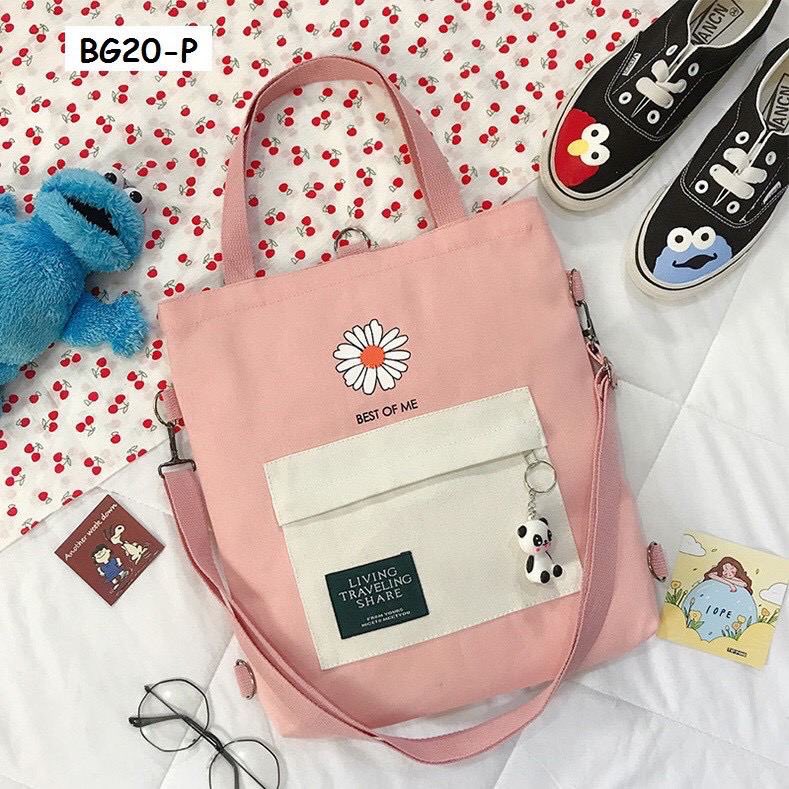 Best Daisie Totebag RM29___ READY STOCK  POSTAGE : SM RM8 / SS RM11___Product Info:- Casual and easy match design- Canvas material- Able to fit in A4 size books- Size: 35cm (H) x 33cm (L) x 6cm (W)Package include:1* canvas bag1* removable strap