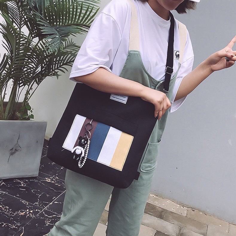 Colors Totebag RM29___ READY STOCK  POSTAGE : SM RM8 / SS RM11___Product Info:- Canvas material- Able to fit in A4 size books- Size: 35cm (H) x 33cm (L) x 6cm (W)Package include:1* canvas bag1* removable strap
