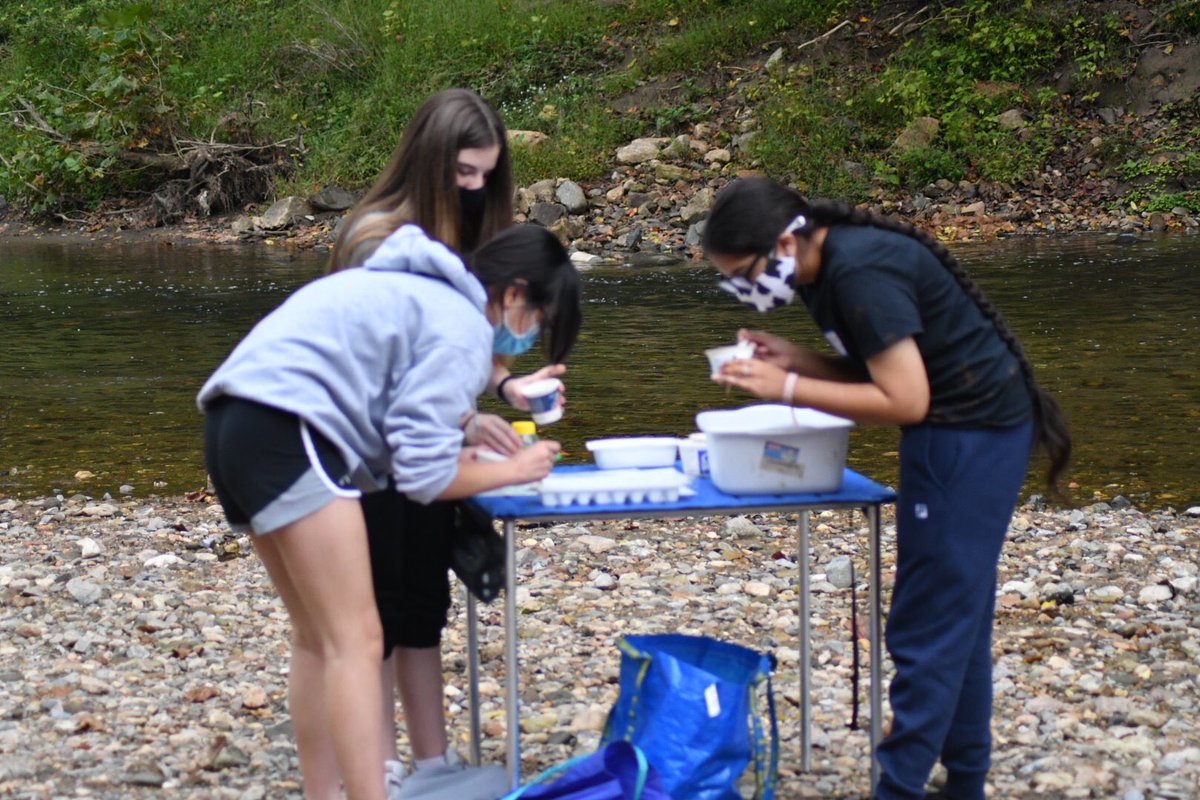Duff_SciLRHS's tweet photo. Who needs bricks and mortar?  Not these students!! This has always been my favorite classroom.  TY @AnnStrozyk  and @HCConservancy for this watershed experience. #nochildleftindoors https://t.co/Wb777kyvUo