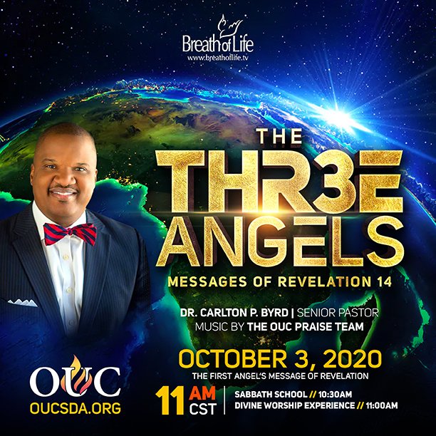 BreathofLifeTV's tweet photo. Here is our teaching/preaching series for the next 3 weeks. Tune in 11am this Saturday as we begin. We believe that Revelation 14 has a very relevant message for this period of earth's history. Please share!!! #Rev14 #3angelsmessages #BOL #OUC https://t.co/WmYWf1IX1i
