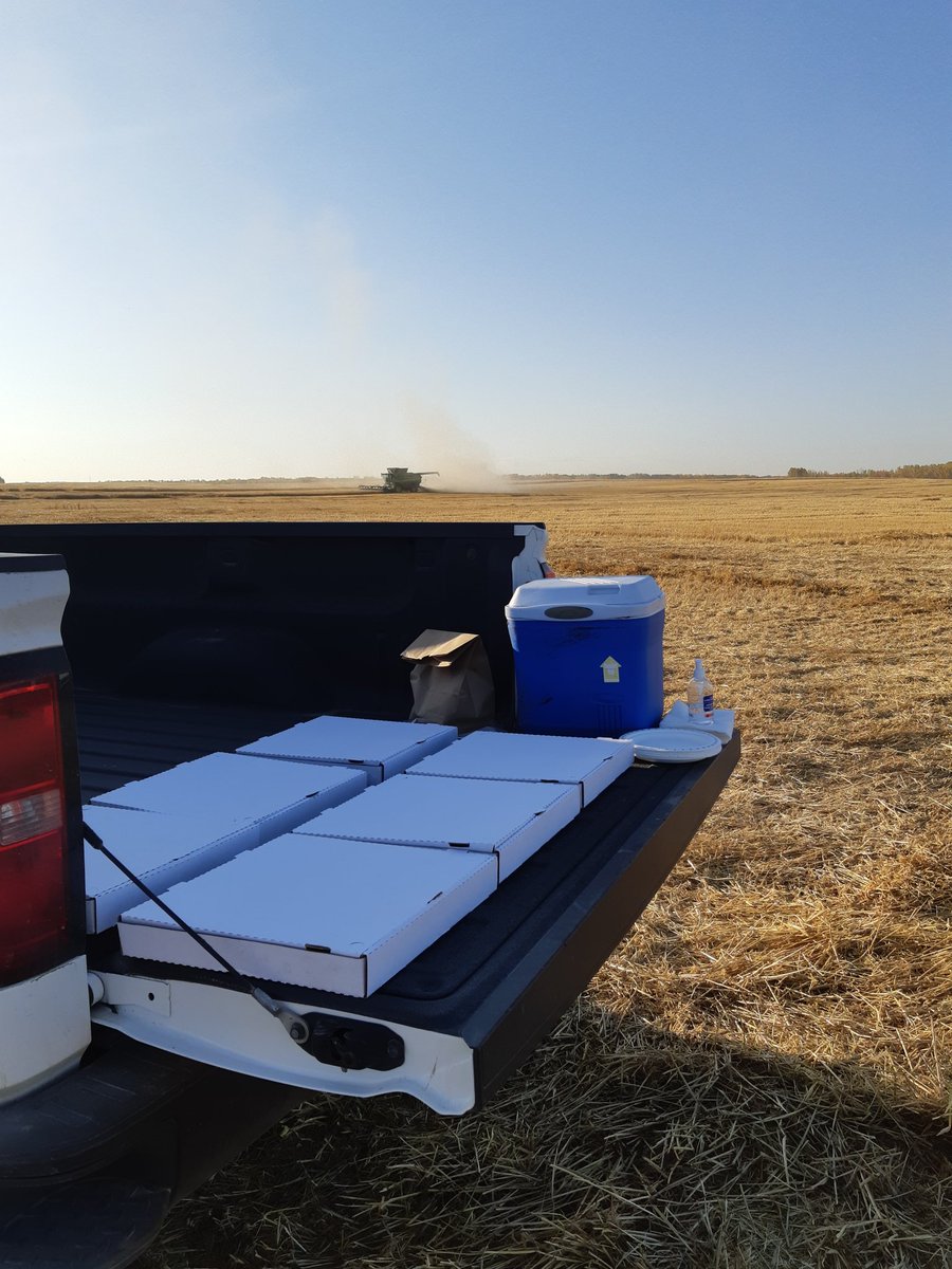RGerrard20's tweet photo. There is nothing better than capping the season off with a meal at harvest for our growers #harvest20 @CoopAgroWetask @Coop_Ag #mealinthefield https://t.co/wjzjRAESzD