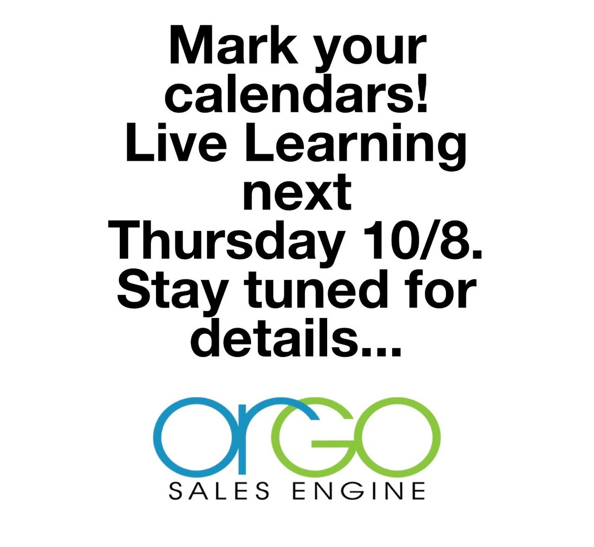 OrgoSalesInc's tweet photo. Stay tuned for more details regarding our next Live Learning session! https://t.co/XeDT9RzSQb