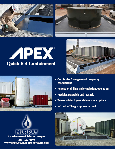 Murray_Services's tweet photo. Murray has proven that APEX is one of the best temporary containment walls in the oil and gas industry. Engineered and tested to provide the protection you deserve. Give us a call today for pricing on your next site (405) 542-3069.

#containment #murray #oilandgas #energy https://t.co/qs0SFtqOGh