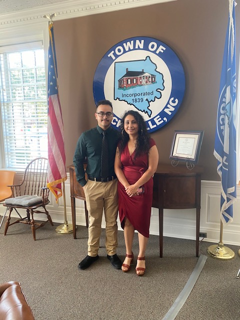 MocksvilleD's tweet photo. Congratulations to the newest member of the Mocksville PD: Officer Hernandez! Officer Hernandez is a resident of the Town of Mocksville and a graduate of the Early College. If you see Officer Hernandez in town, say hello! #mocksvillepd #townofmocksville #community #onecommunity https://t.co/5JEMChguqk