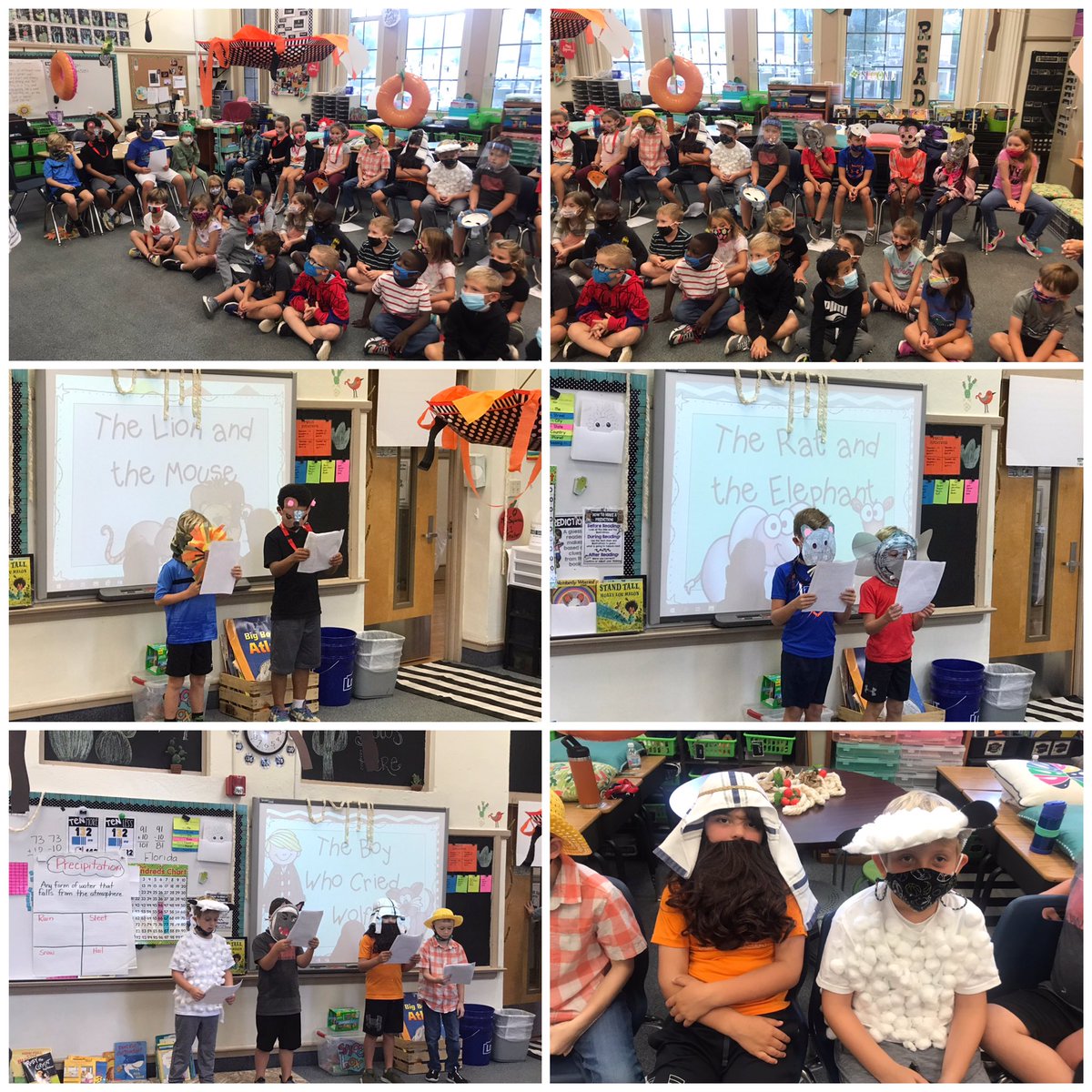 Mrs. Sapienza’s 2nd grade students sharing their fables with Mrs. Gibas’s kindergarten class.  These kindergarten students did a great job listening and answering a few questions regarding the fables.  Awesome job presenting Mrs. Sapienza’s class.