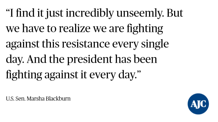 More Blackburn: "I can assure you the president will probably start tweeting about his appreciation for those prayers," she said, predicting that Democratic attempts to capitalize on the disease will backfire.  #gapol
