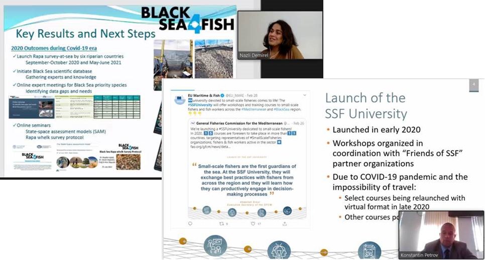 UN_FAO_GFCM's tweet photo. Thank you to the colleagues from @ICBSS_org @BSECorg @EU_MARE for an inspiring workshop on #BlackSea projects for #BlueEconomy and for giving us the opportunity to present the #BlackSea4Fish project & #SSFUniversity ! https://t.co/sCCiUqJxnH