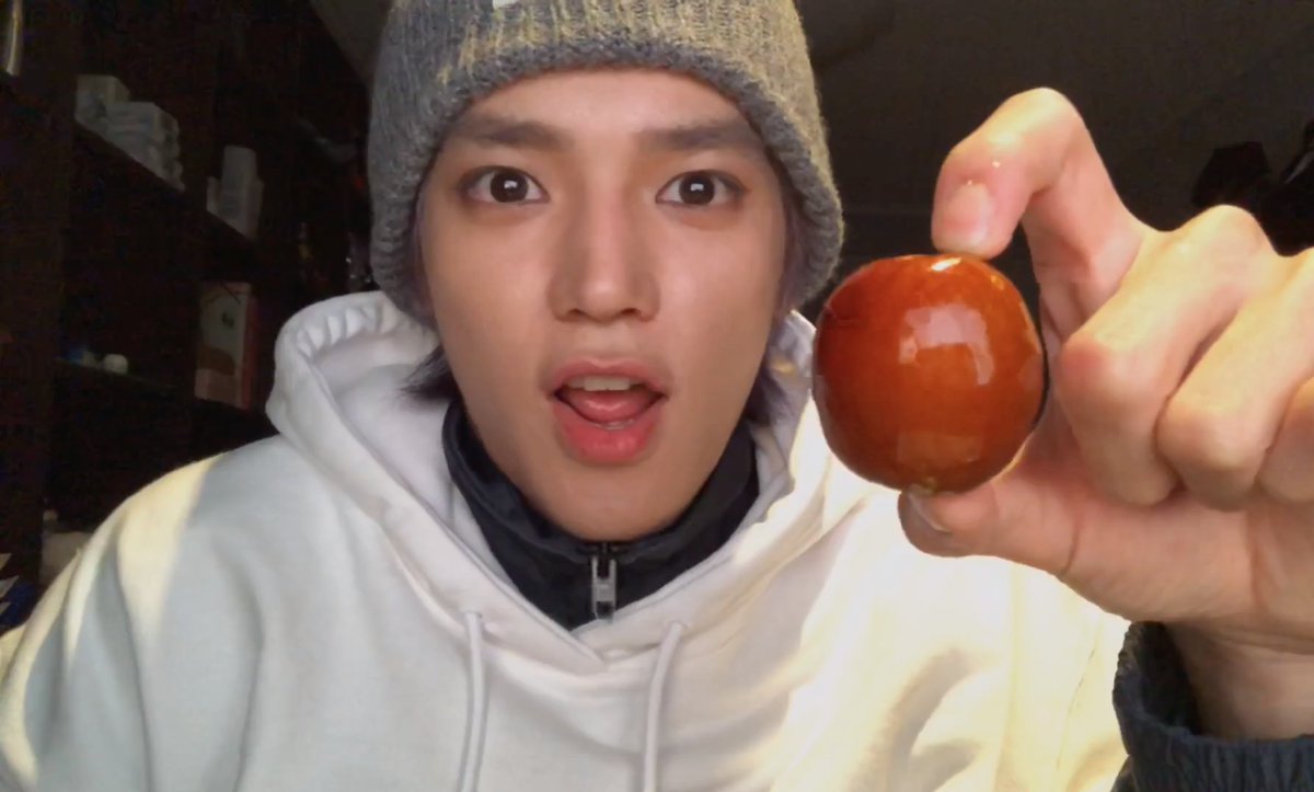 him with his little apple (idek what its called lmao)