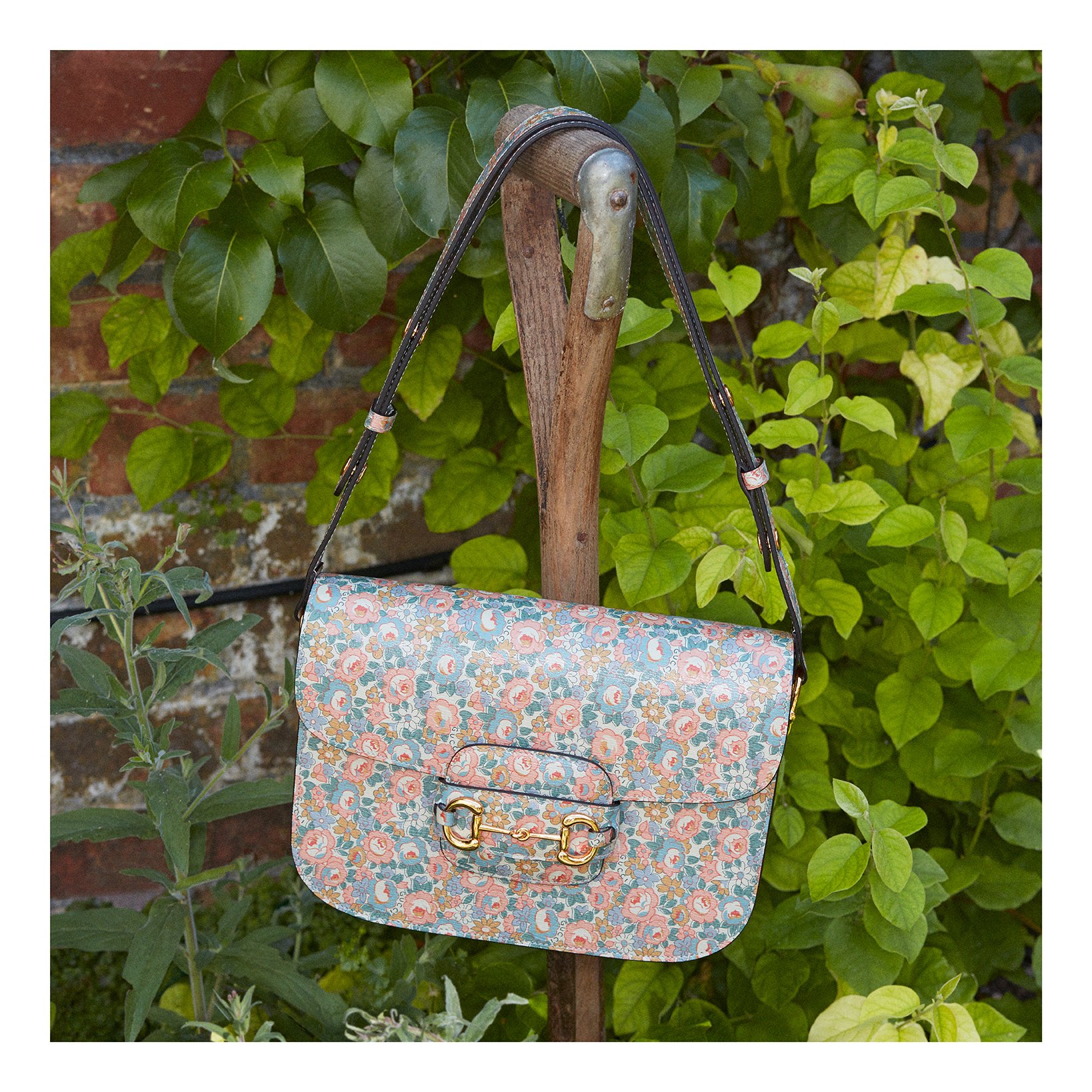 gucci on X Tiny floral prints by LibertyLondon appear on a special collection of accessories and ready to wear. Defined by the Horsebit hardware the GucciHorsebit1955 GucciLiberty shoulder bag is avai...