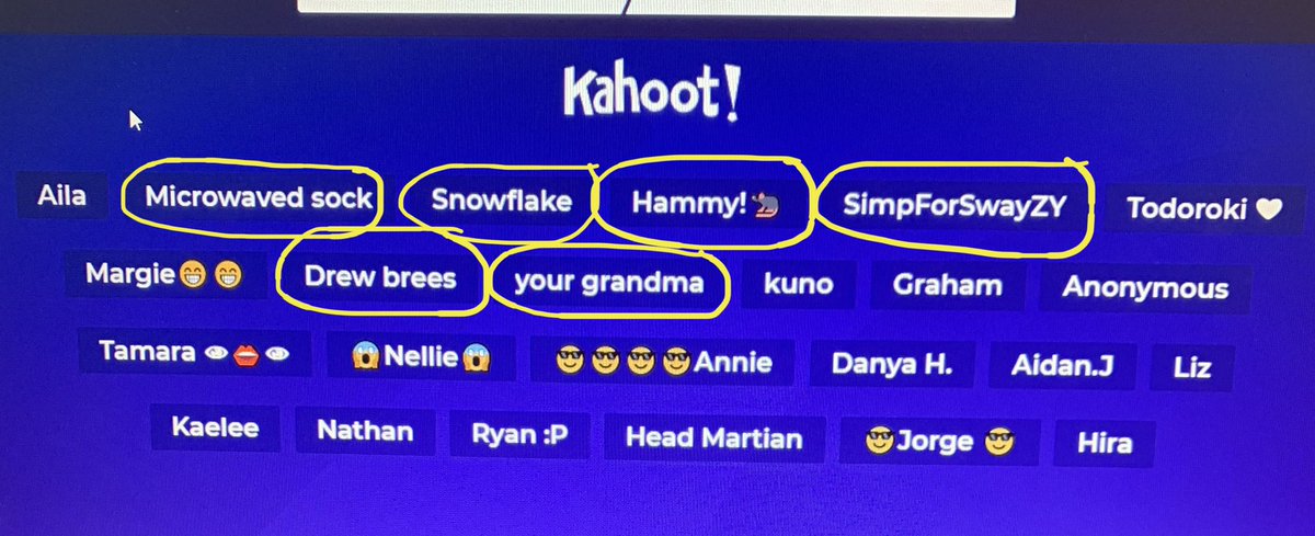 When you tell middle schoolers they can change their Kahoot screen name... 🤨