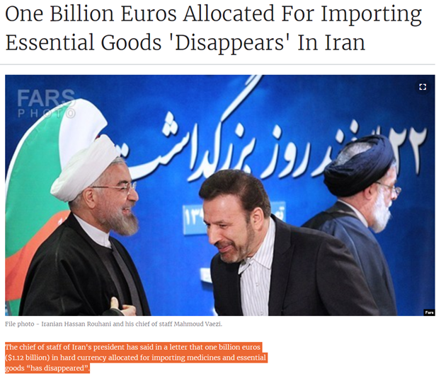 7)Johnstone also parrots Iran’s talking points about U.S. sanctions targeting civilians.However, she won’t tell you anything about the corrupt nature of Iran’s regime.“One Billion Euros Allocated For Importing Essential Goods 'Disappears' In Iran” https://en.radiofarda.com/a/one-billion-euros-allocated-for-importing-essential-goods-disappears-in-iran/30066674.html